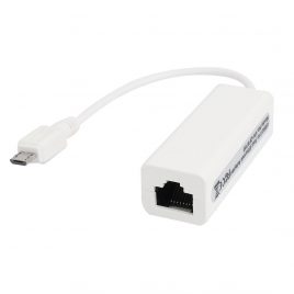 Conv Micro-USB 5-Pin a LAN 10/100 RJ45 (Android)