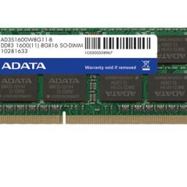MEMORIA RAM PARA PORTATIL DDR3L 8GB 1600 ADATA